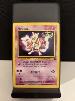 Pokemon TCG Mewtwo 3 Black Star Promo Card WOTC 1999 - Image 1