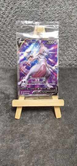 Pokemon MewTwo v SWSH229 Black Star Promo TCG Card New Sealed - Image 1