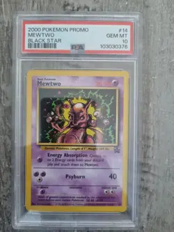 Pokemon TCG Black Star Promo Mewtwo #14 Card PSA 10 Gem Mint WOTC 2000 - Image 1