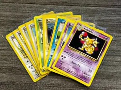 Pokemon Card Lot (9) - Pokemon Base Set 2 Pokemon TCG Card Lot Vintage MP - Image 1