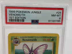 1999 POKEMON JUNGLE 1ST EDITION Trading Card VENOMOTH #29/64 graded PSA NM-MT 8 - Image 3