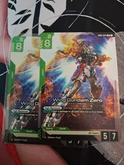 X2 Wing Gundam Zero GD01-024 Newtype Rising Gundam Card Game TCG - NM LR Foil - Image 1