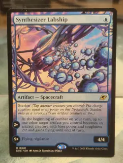 R 0081 Synthesizer Labship Rare Edge of Eternities MTG EOE Card Spacecraft - Image 1