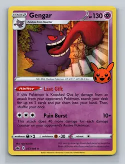 Gengar 57/198 Chilling Reign Holo Rare Pokemon Card Pokemon TCG MP - Image 1