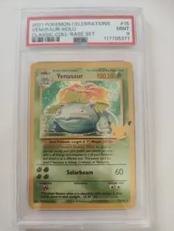 Pokemon TCG Venusaur Holo Card 15/102 Celebrations Classic Collection 2021 PSA 9 - Image 1