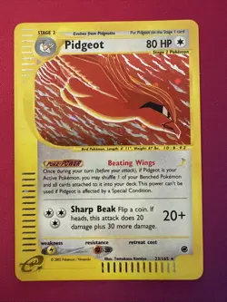 Pokemon Card - Pidgeot Expedition Base Set 23/165 Holo Rare MP - Image 1