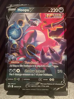 Hoopa V SWSH176 JUMBO OVERSIZED Black Star Promo Pokemon Card - Image 1