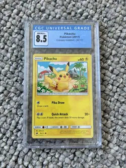2017 PIKACHU 30/111 CRIMSON INVASION CGC 8.5 GRADED POKEMON CARD CHEAP SLAB - Image 1