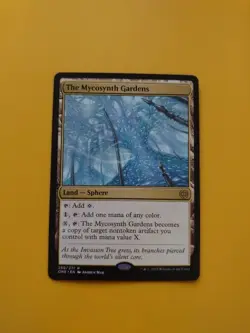 The Mycosynth Gardens. Land Phyrexia: all will be one. Magic the Gathering Card. - Image 1