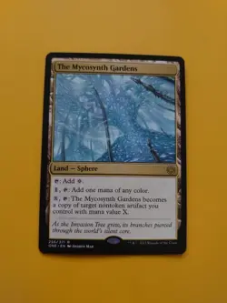 The Mycosynth Gardens. Land Phyrexia: all will be one. Magic the Gathering Card. - Image 2