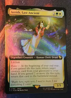 Aerith, Last Ancient Extended Art FOIL Final Fantasy Magic The Gathering RARE - Image 1