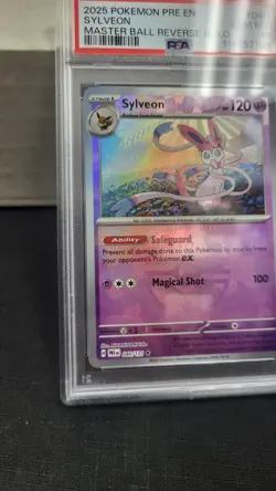 2025 SYLVEON MASTER BALL REVERSE HOLO PRISMATIC EVOLUTIONS POKEMON PSA 10 #040 - Image 5