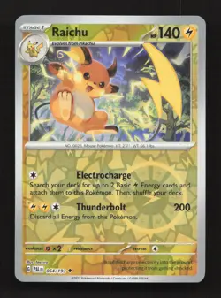 Raichu 064/193 Uncommon Paldea Evolved Pokemon Reverse Holo Near Mint - Image 1