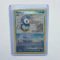 Pokemon Piplup 93/130 Diamond & Pearl Reverse Holo Common 60 HP Basic - Image 1