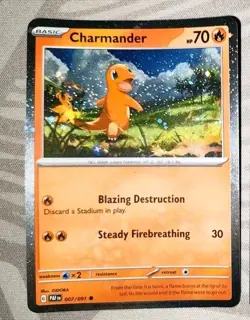 Charmander 007/091 - Cosmos Holo - Paldean Fates Pokemon TCG NM - Image 1