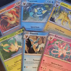 Pokemon Cards - Eeveelution Black Star Promo Cosmos Holo Bundle - 6 Cards - NM+ - Image 1