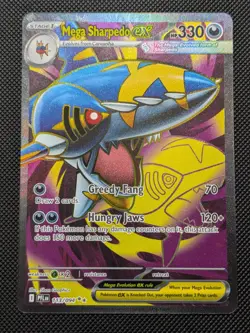 Pokemon Mega Sharpedo ex 127/094 Phantasmal Flames Full Art - MINT - Image 1