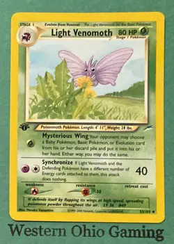 Pokemon TCG Light Venomoth #53/105 1st Edition CCG Neo Destiny - Image 1