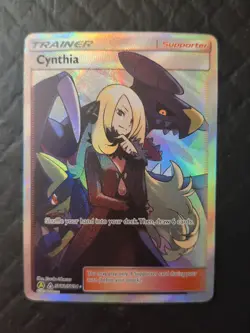 Pokemon Cynthia Trainer Supporter SV82/SV94 Shiny Holo Hidden Fates - Image 2