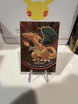 Pokemon: Charizard #6 - Embossed Rays Foil - Topps Black Logo (2nd Print) - LP - Image 5