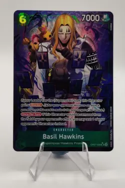 One Piece EN OP07-029 Basil Hawkins SR NM-MT - Image 1