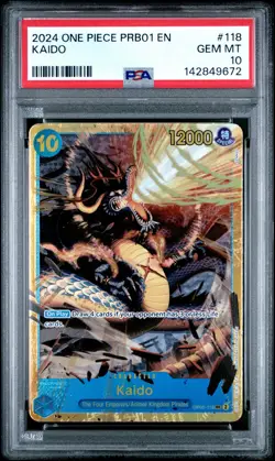 2024 ONE PIECE PRB01-PREM BOOSTER -ONE PIECE CARD THE BEST- #118 KAIDO PSA 10 - Image 1
