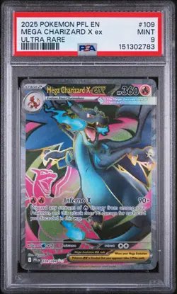 Pokemon Mega Charizard X EX 109/094 Phantasmal Flames Ultra Rare PSA 9 - Image 1