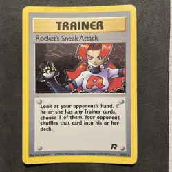 Rockets Sneak Attack 16/82 Pokemon Card TCG Rocket Set Unlimited Holo Rare - Image 2