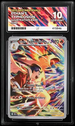 ACE 10 Ethan's Typhlosion 190/182 Illustration Rare Destined Rivals PSA Pokemon - Image 1