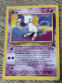 Pokemon Mew 8 Black Star Promo Card WOTC 1999/2000 TCG - Image 1