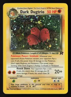 Dark Dugtrio - 6/82 - Holo Rare - Team Rocket - Pokemon Card - LP - Image 1