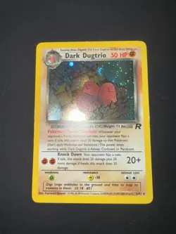 Pokemon TCG Team Rocket Dark Dugtrio Holo Rare Card LP 6/82 - Image 1
