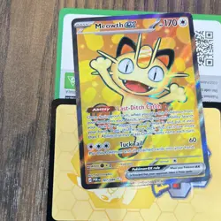 Pokemon Meowth EX Basic Holo EX Card POR Set 107/088 English - Image 1