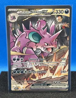 Pokemon Cards 2025 Team Rocket's Nidoking ex 233/182 Destined Rivals NM - Image 1