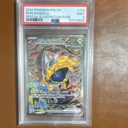 Pokemon Iron Hands ex Special Illustration Rare Holo 154/131 PSA 9 Card - Image 1