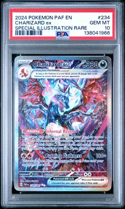 2024 POKEMON PAF EN-PALDEAN FATES SPECIAL ILLUSTRATION RARE CHARIZARD EX PSA 10 - Image 1