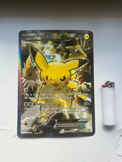 Pikachu EX XY124 XY Black Star Promo 2016 Pokemon Jumbo Card Full Art NM - Image 1