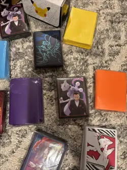 Pokemon Sleeves Tin Lot Charizard Pikachu Accessories - Image 3