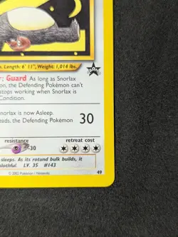 Pokemon TCG Snorlax WoTC Black Star Promo 49 NM - Image 4