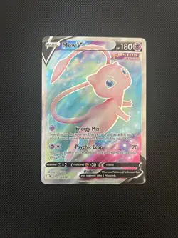 Pokemon TCG Mew V Full Art Ultra Rare Holo Fusion Strike 250/264 NM - Image 1