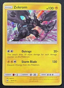 2017 Pokemon Zekrom Holo 35/73 Shining Legends NM - Image 1