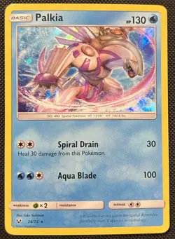 2017 Pokemon Palkia Holo 24/73 Shining Legends NM - Image 1