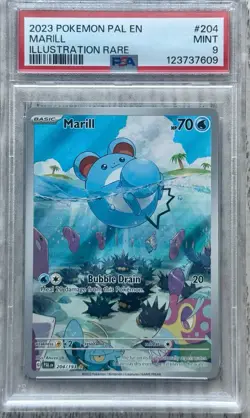MARILL #204 PSA 9 2023 POKEMON PAL EN-PALDEA EVOLVED ILLUSTRATION RARE - Image 1
