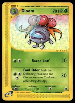 GLOOM 78/165 UNCOMMON EXPEDITION BASE SET POKEMON - Image 1