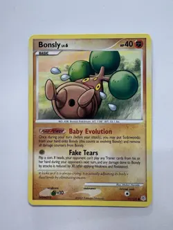 Pokemon Bonsly Basic 71/130 Diamond & Pearl Common - Image 1