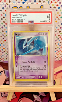 2007 pokemon Lugia # 2 holo pop series 5 PSA 5 - Image 1