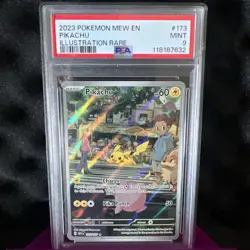 2023 POKEMON MEW EN-151 ILLUSTRATION RARE #173 PIKACHU PSA 9 - Image 1