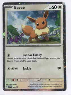 Pokemon Eevee #043 English SVP Black Star Promo Cosmos Holo NM - Image 1