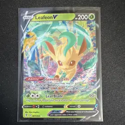 Pokemon Leafeon V 007/203 SWSH07 Evolving Skies Ultra Rare Holo Basic 200 HP - Image 1