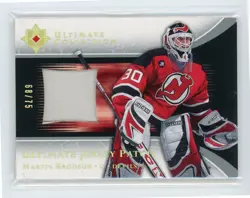2005-06 Upper Deck Ultimate Collection Martin Brodeur Jersey Patch /75 HOF - Image 1